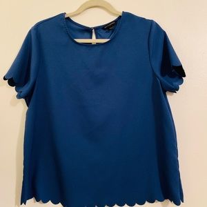 Scalloped Banana Republic Top